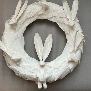 Charming bunny wreath from Anthropologie.